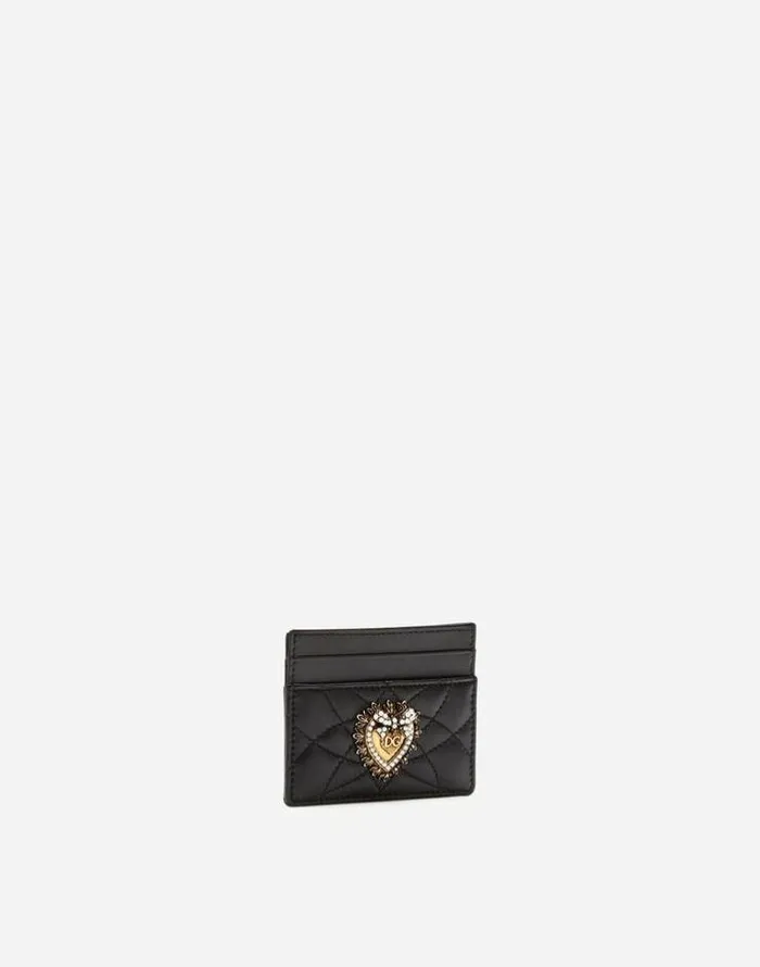 Dolce and Gabbana Wallets And Small Leather Goods Women Devotion Credit Card Holder Black Dolce and Gabbana Wallets And Small Leather Goods Women Devotion Credit Card Holder Black