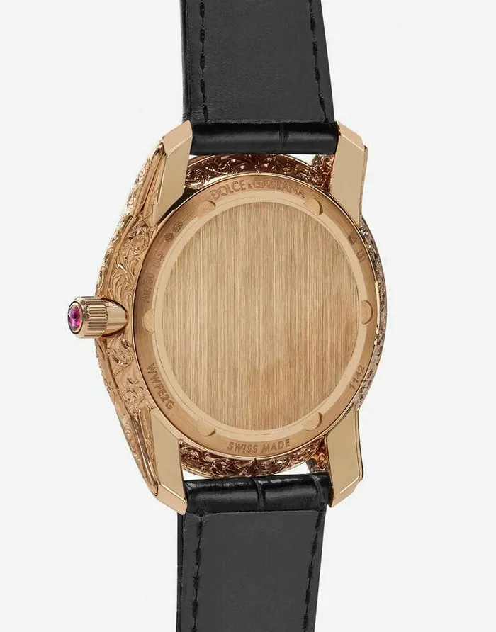 Dolce and Gabbana WatchesandStraps Women DG7 Gattopardo Watch In Red Gold With Black Mother Of Pearl And Diamonds Black Dolce and Gabbana WatchesandStraps Women DG7 Gattopardo Watch In Red Gold With Black Mother Of Pearl And Diamonds Black