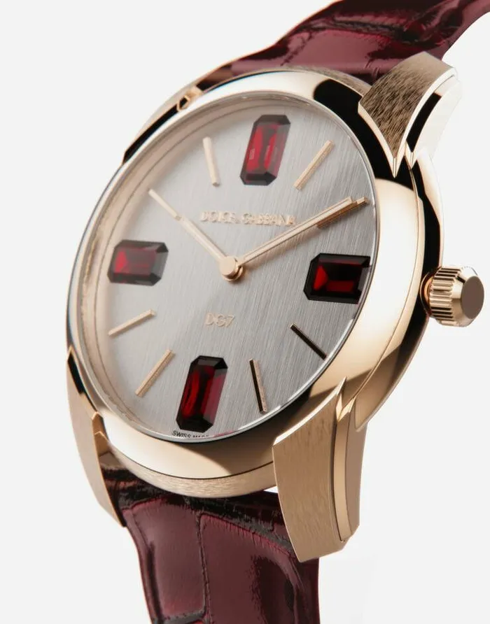Dolce and Gabbana Watches Men Gold Watch With Rubies Bordeaux Dolce and Gabbana Watches Men Gold Watch With Rubies Bordeaux