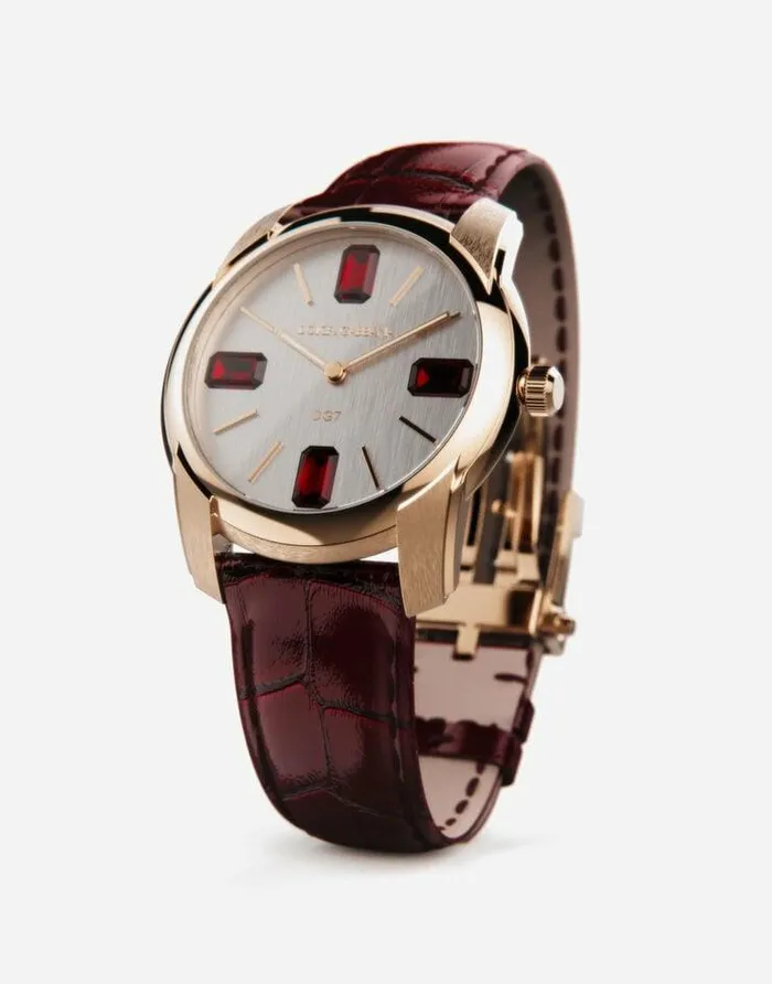 Dolce and Gabbana Watches Men Gold Watch With Rubies Bordeaux Dolce and Gabbana Watches Men Gold Watch With Rubies Bordeaux