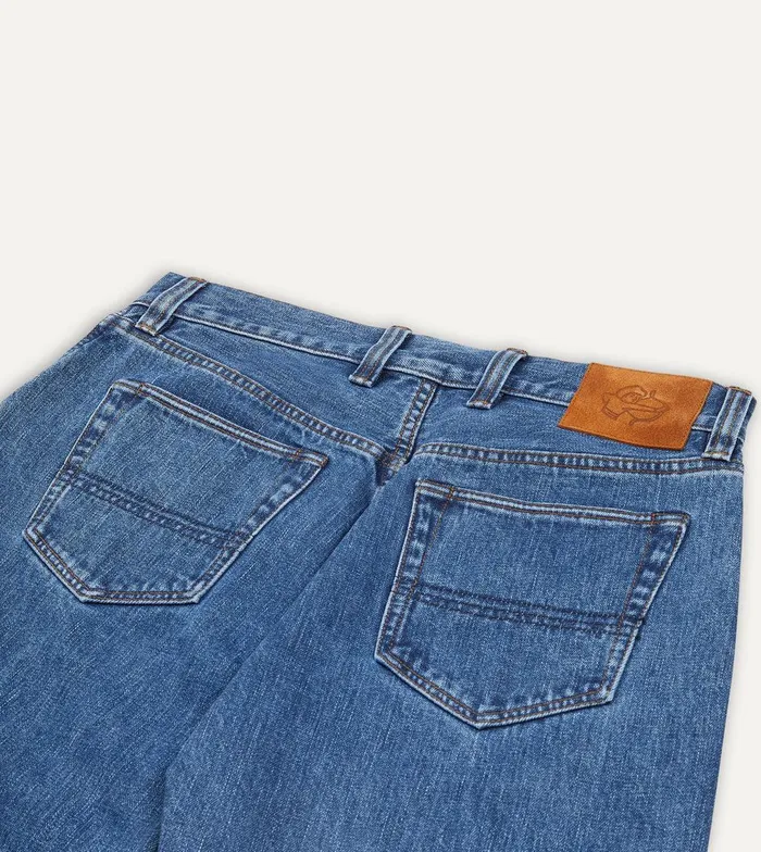 Drake039s Bleach Wash 142oz Japanese Selvedge Denim FivePocket Jeans 8211 Clothing