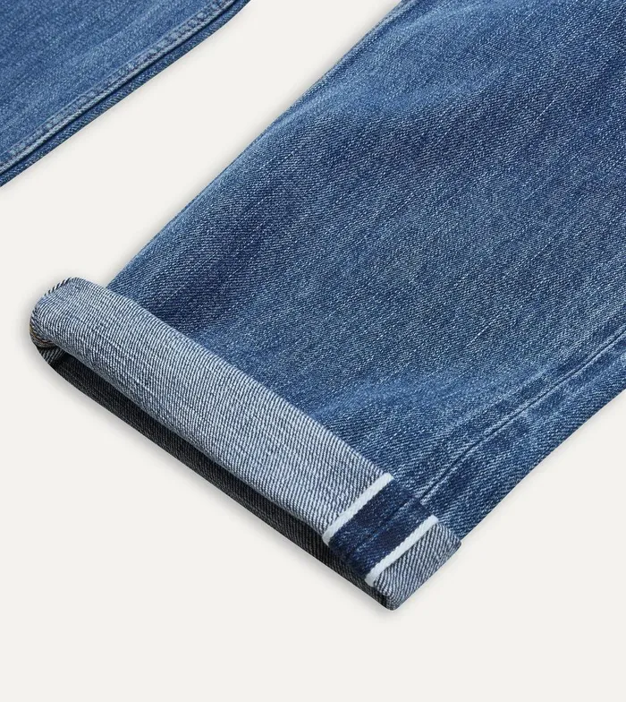 Drake039s Bleach Wash 142oz Japanese Selvedge Denim FivePocket Jeans 8211 Clothing