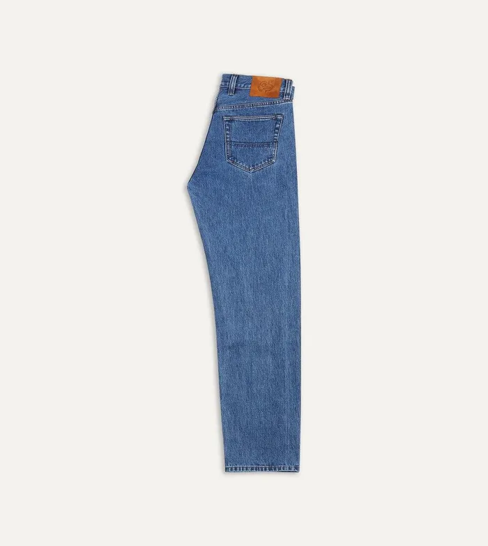 Drake039s Bleach Wash 142oz Japanese Selvedge Denim FivePocket Jeans 8211 Clothing