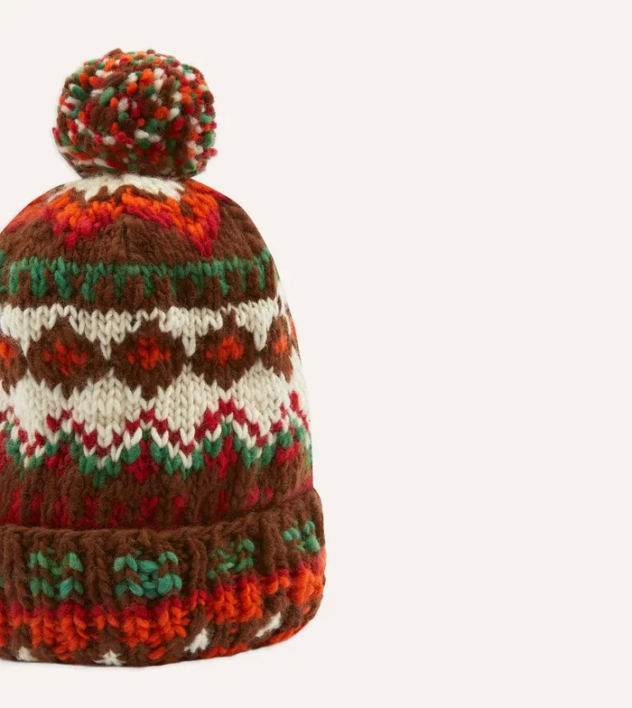 Drake039s Chamula For Drake039s Red Fairisle Merino Knit Cap 8211 Accessories