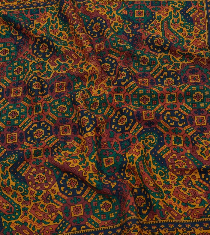 Drake039s Gold Tapestry Print WoolSilk Bandana 8211 Accessories