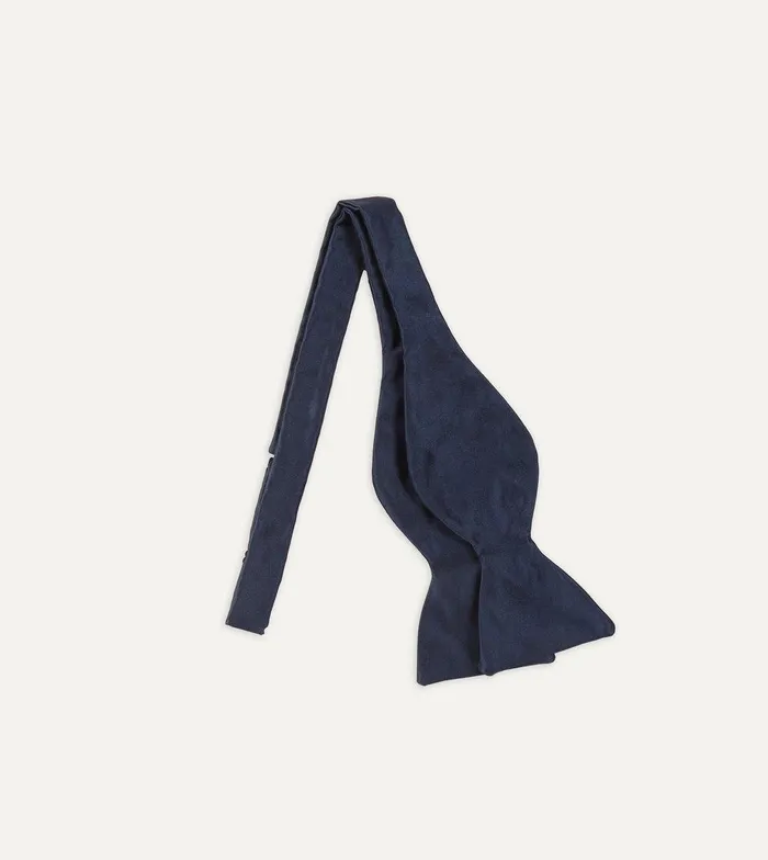Drake039s Navy SelfTie Satin Butterfly Bow Tie 8211 Ties
