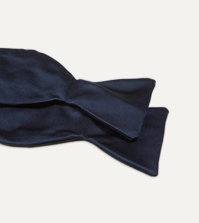 Drake039s Navy SelfTie Satin Butterfly Bow Tie 8211 Ties