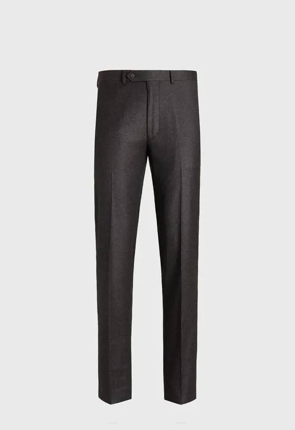 Dress Pants Wool Flannel Charcoal Trouser Charcoal Paulstuart Mens
