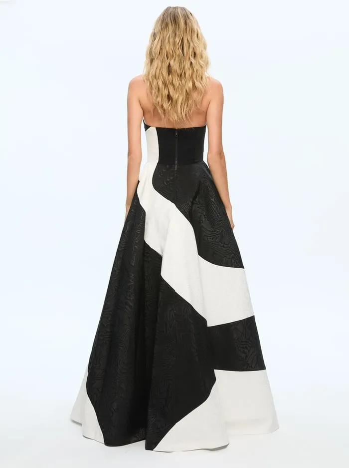 Dresses Women Alice Olivia Bridgette Maxi Gown Blackoff White