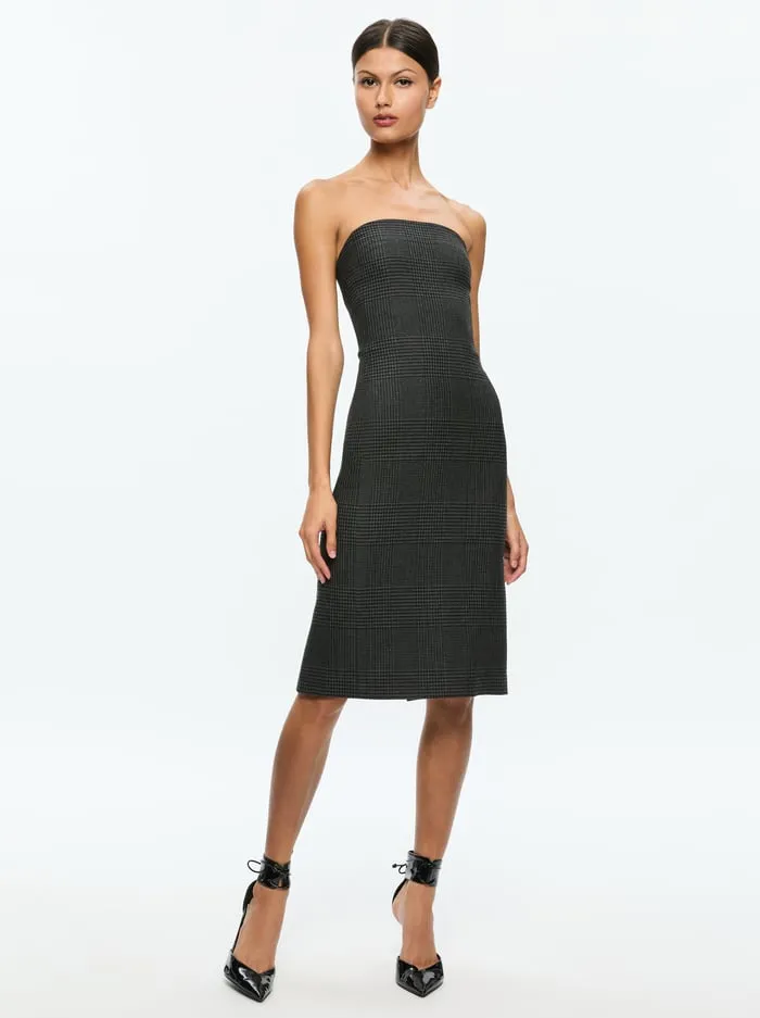 Dresses Women Alice Olivia Kelly Midi Dress Charcoal Grey Melange