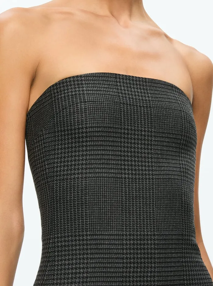 Dresses Women Alice Olivia Kelly Midi Dress Charcoal Grey Melange