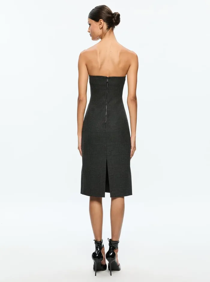 Dresses Women Alice Olivia Kelly Midi Dress Charcoal Grey Melange