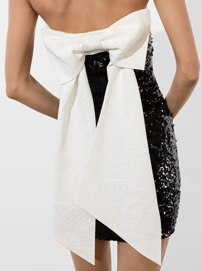 Dresses Women Alice Olivia Sibella Bow Back Dress Blackoff White