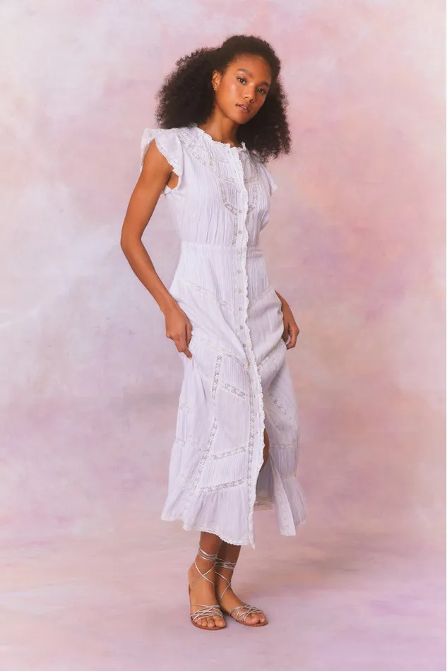 Dresses WomenKids LoveShackFancy Remi Cotton Stripe Maxi Dress Vintage Voyage