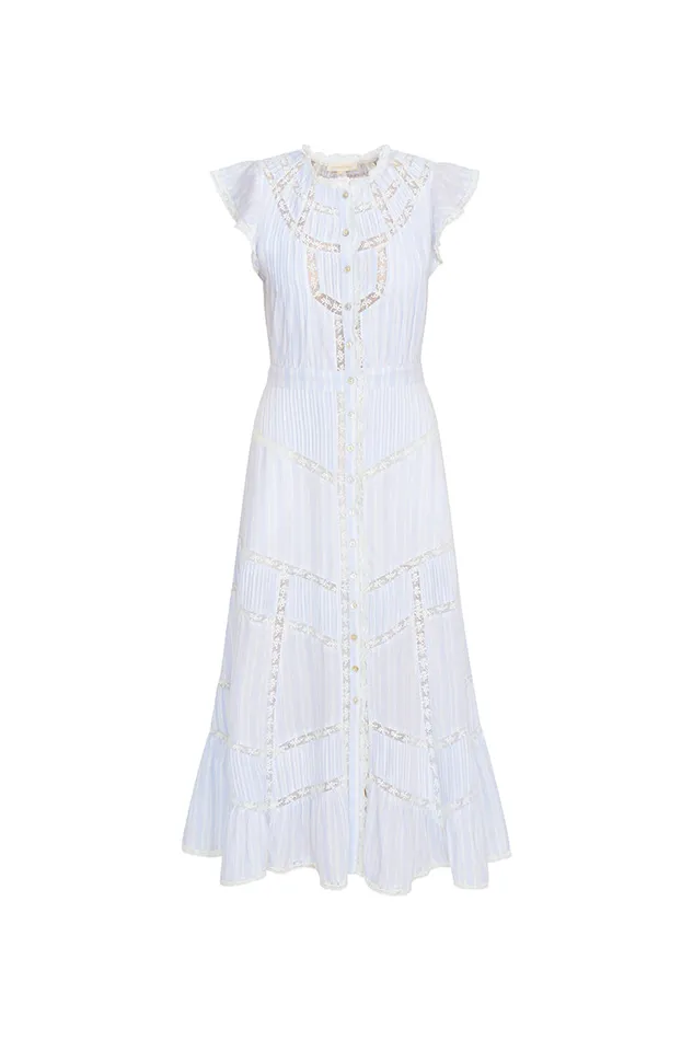 Dresses WomenKids LoveShackFancy Remi Cotton Stripe Maxi Dress Vintage Voyage