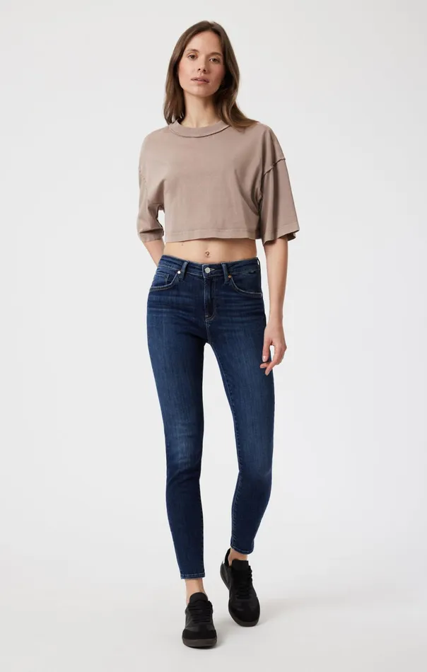 Drop Shoulder Cropped TShirt In Moon Rock Women Mavi Jeans Tops and TShirts Drop Shoulder Cropped TShirt In Moon Rock Women Mavi Jeans Tops and TShirts