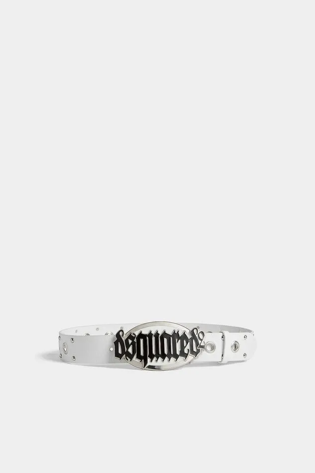 Dsquared2 Belts Gothic Plaque Belt White 8211 Women