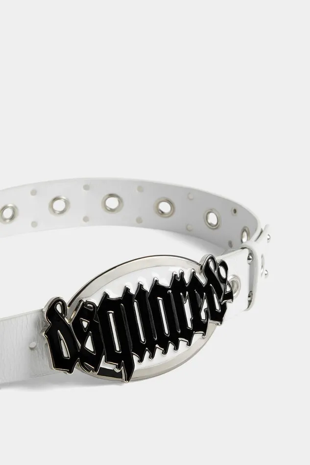 Dsquared2 Belts Gothic Plaque Belt White 8211 Women
