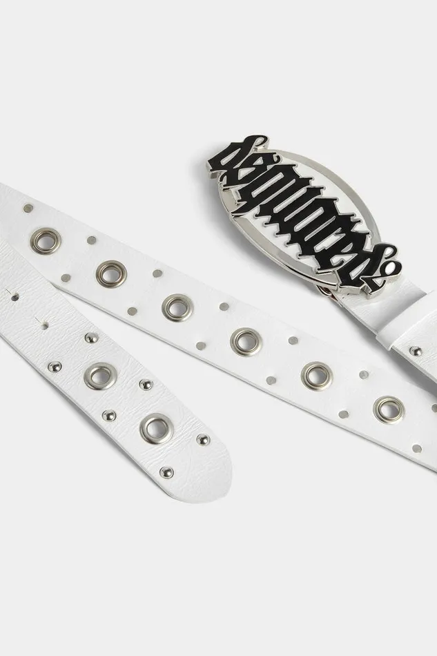 Dsquared2 Belts Gothic Plaque Belt White 8211 Women
