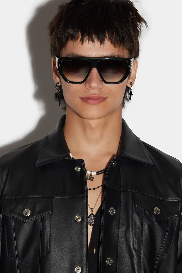 Dsquared2 Coats and Outerwear Leather Dan Jean Jacket Black 8211 Men