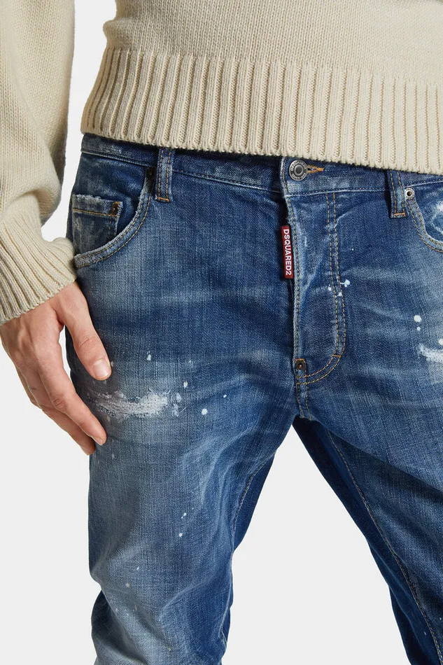 Dsquared2 Jeans Light Heritage Wash Skater Jeans Navy 8211 Men