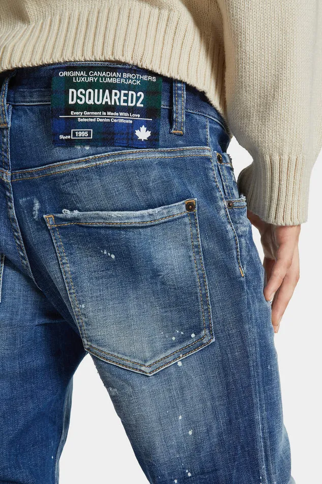 Dsquared2 Jeans Light Heritage Wash Skater Jeans Navy 8211 Men
