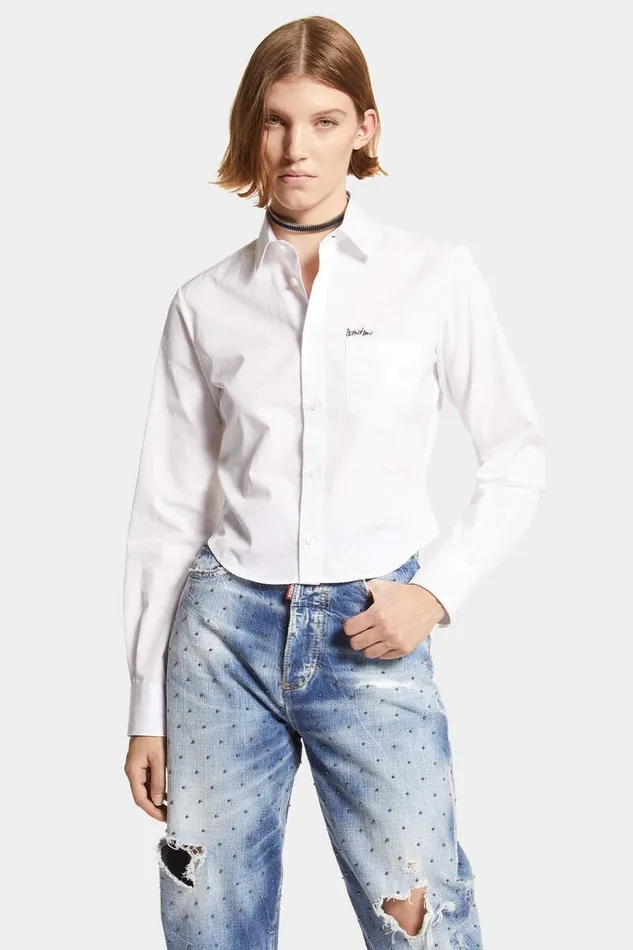 Dsquared2 Shirts Dean Mini Shirt White 8211 Women