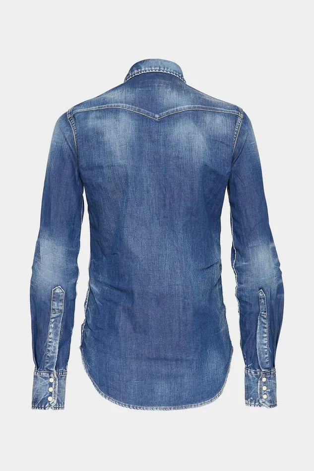 Dsquared2 Shirts Denim Western Shirt Navy 8211 Women