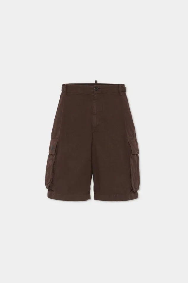 Dsquared2 Shorts Icon New Generation Ripstop Cargo Shorts Dark Chocolate 8211 Men