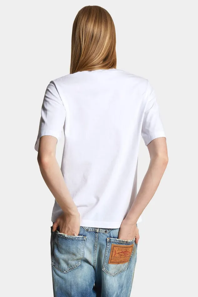 Dsquared2 Tops and TShirts Just Right Fit Canadian TShirt White 8211 Women