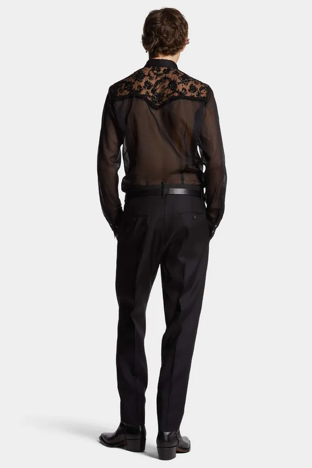 Dsquared2 Trousers One Pleat Aviator Pant Black 8211 Men
