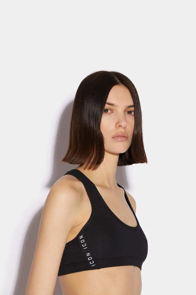 Dsquared2 Underwear Icon Band Sports Bra Black 8211 Women