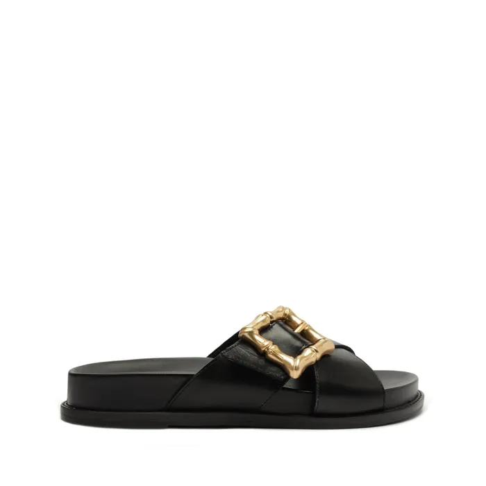 Enola Crossed Sporty Sandal Black Women Schutz Shoes Enola