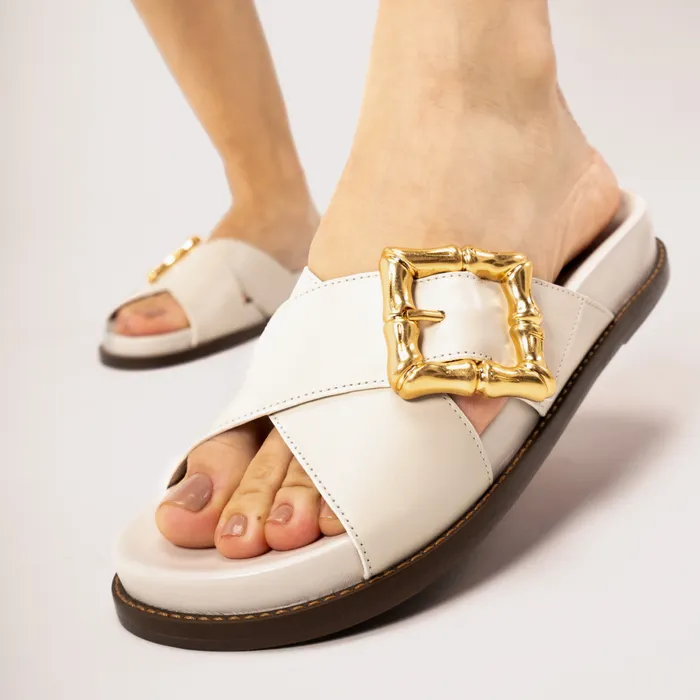 Enola Crossed Sporty Sandal Pearl Women Schutz Shoes Enola