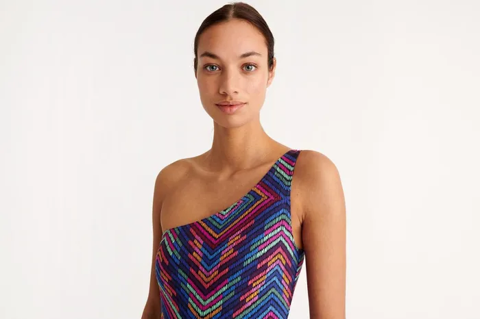 ERES Multicolore OneShoulder OnePiece Imprime ArcEnCiel Women OnePiece Swimsuits