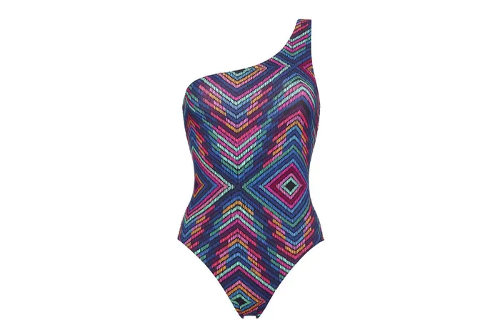ERES Multicolore OneShoulder OnePiece Imprime ArcEnCiel Women OnePiece Swimsuits