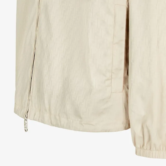 Fendi Activewear Blouson White Micro FF Nylon Windbreaker Jacket 8211 Men
