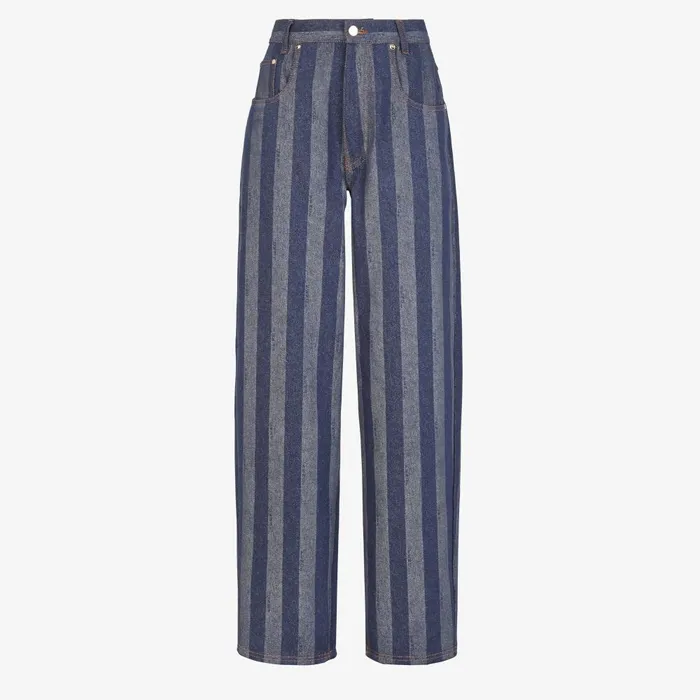 Fendi Coordinated Sets Long Jeans Blue Pequin Denim Pants 8211 Women