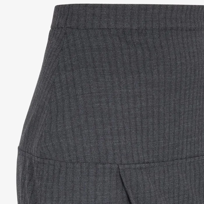 Fendi Coordinated Sets Skirt Gray Pinstriped Wool Skirt 8211 Women
