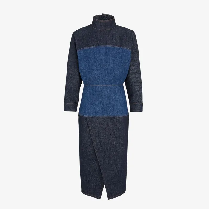 Fendi Dresses and Jumpsuits Dress Blue Twotone Denim Dress 8211 Women