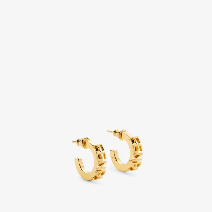 Fendi Earrings Fendigraphy Earrings Goldcolored Metal Earrings 8211 Women