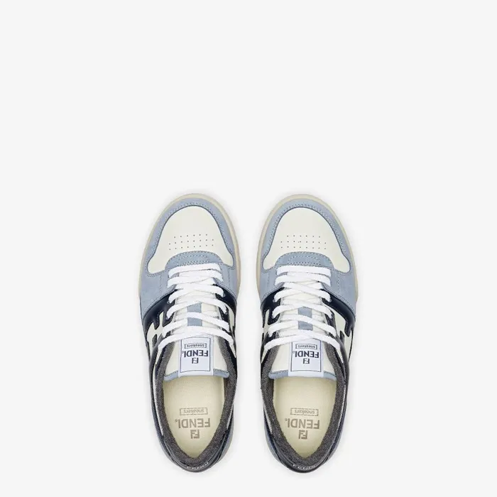 Fendi Fendi Match Fendi Match Sneakers Light Blue Suede Low Tops 8211 Men
