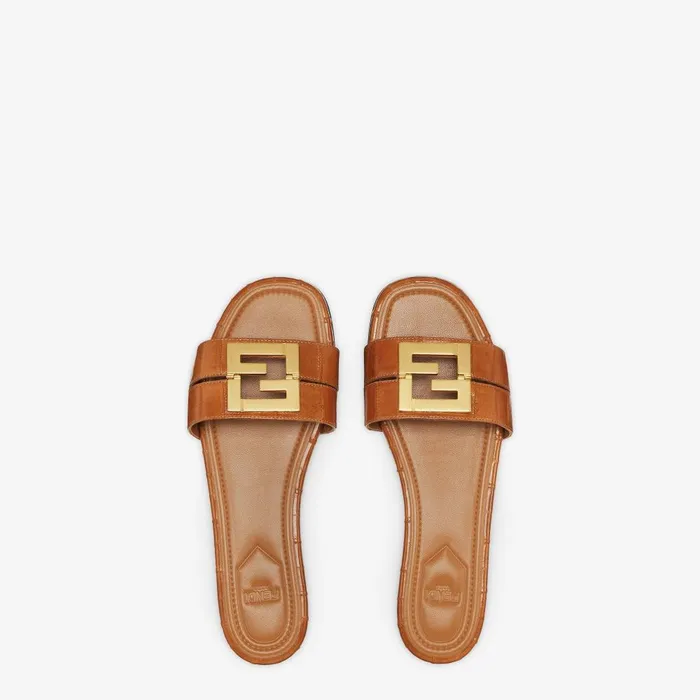 Fendi FFold Fendi FFold Beige Eel Leather Sandals 8211 Women