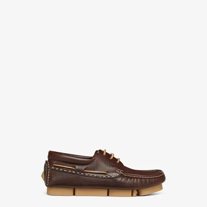Fendi Loafers and Drivers Fendi Deck Laceups Brown Leather Lace Up 8211 Men