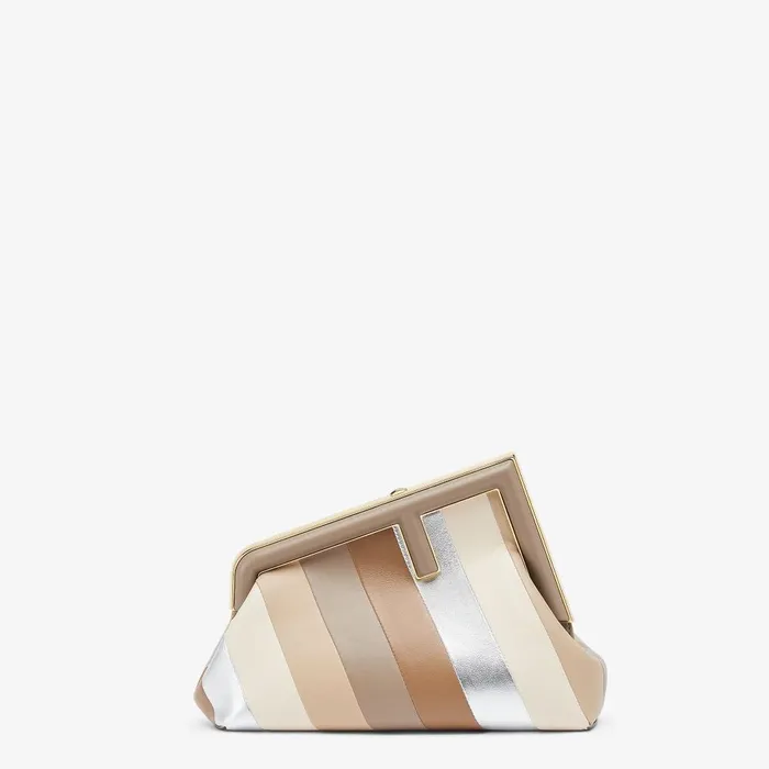 Fendi Shoulder and Crossbody Bags Fendi First Small Multicolored Inlaid Leather Bag 8211 Women