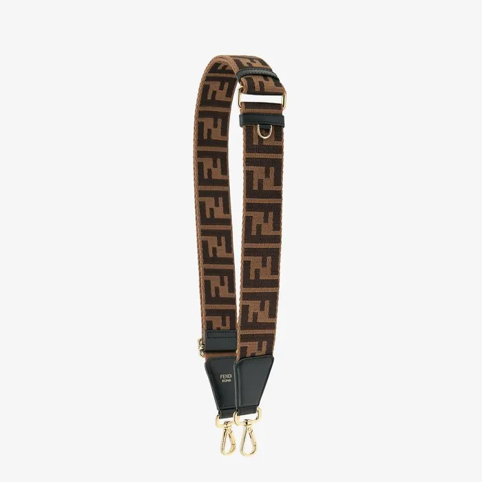 Fendi Shoulder Straps and Bag Accessories Strap You Brown Fabric Shoulder Strap 8211 Women