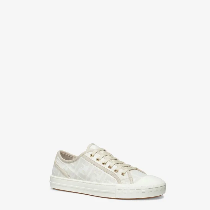Fendi Sneakers Fendi Domino White Fabric Lowtops 8211 Men