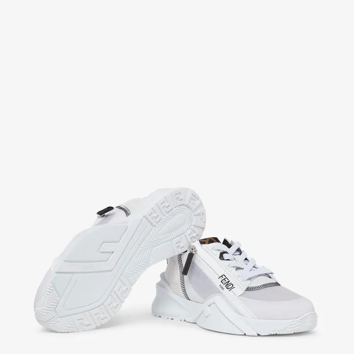 Fendi Sneakers Fendi Flow White Nylon And Suede Low Tops 8211 Women
