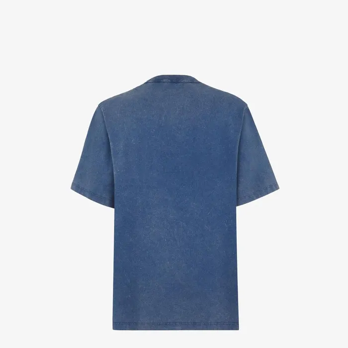 Fendi Tshirts and Polos TShirt Blue Cotton Tshirt 8211 Men