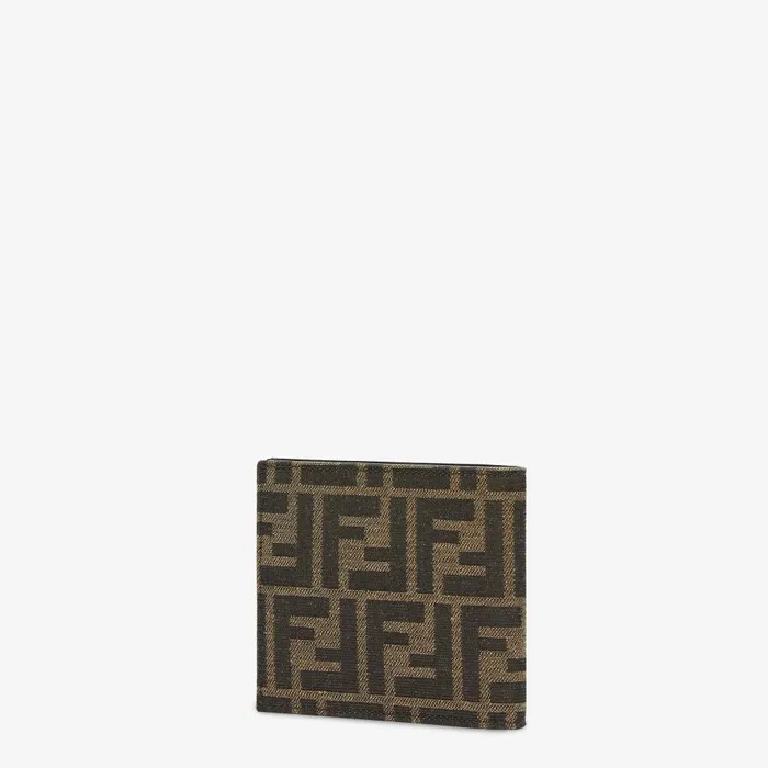 Fendi Wallets FF Jacquard Wallet Brown FF Fabric Bifold 8211 Men